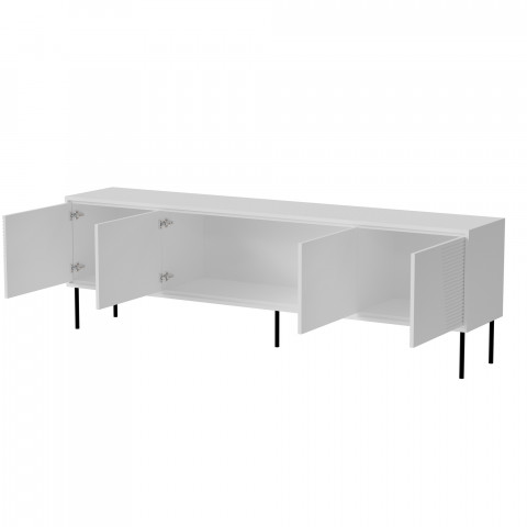 Szafka RTV ABI 4D 200x38x62 biały mat - Galeria zdjęcie 2