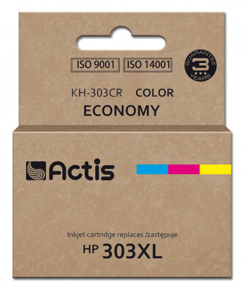 Actis KH-303CR Tusz do drukarki HP, zamiennik HP 303XL T6N03AE; Premium; 18ml; 415 stron; kolorowy. - Galeria zdjęcie 1