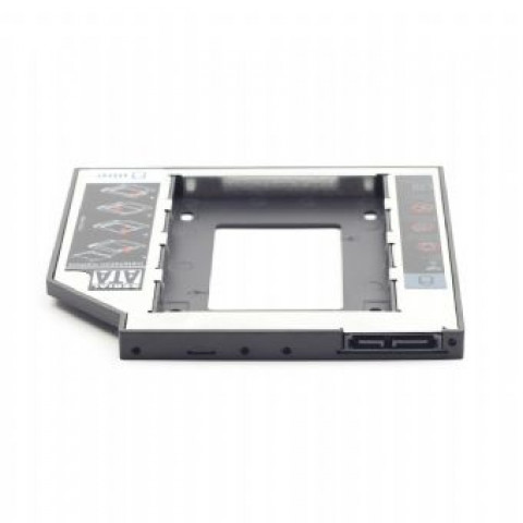 Ramka Montażowa Gembird Slim HDD/SSD 5.25->2.5 (W MIEJSCE CD/DVD W LAPTOPIE) - Galeria zdjęcie 1