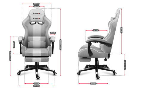 Fotel gamingowy Huzaro Force 4.7 White Mesh - Galeria zdjęcie 13