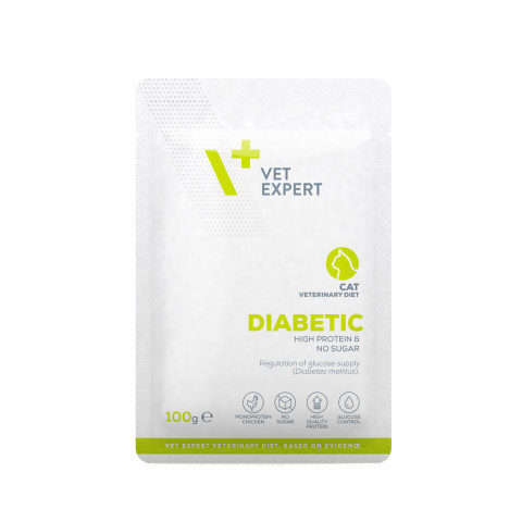 VET EXPERT Veterinary Diet Diabetic Cat - mokra karma dla kota - 100g - Galeria zdjęcie 1