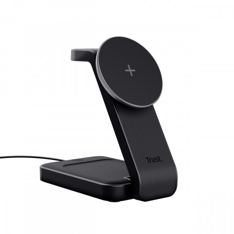 Magnetic Charge Stand Trust Viro 3-in-1 Wireless Black (25464) - Galeria zdjęcie 1
