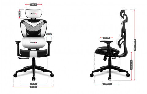 Fotel gamingowy Huzaro Combat 8.0 White - Galeria zdjęcie 14