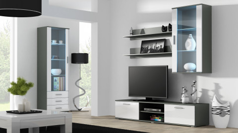 Witryna SOHO S1 szary/ biały połysk - Galeria zdjęcie 5