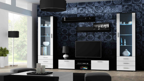 Zestaw meblowy SOHO 4 czarny/biały połysk - Galeria zdjęcie 1