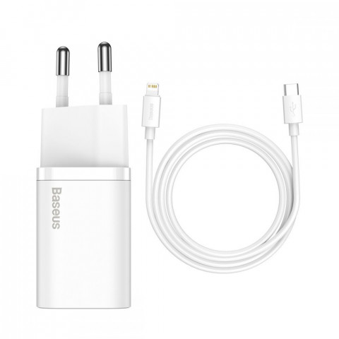 BASEUS ŁADOWARKA SIECIOWA Z PRZEWODEM USB-C(BIAŁA) - Galeria zdjęcie 1