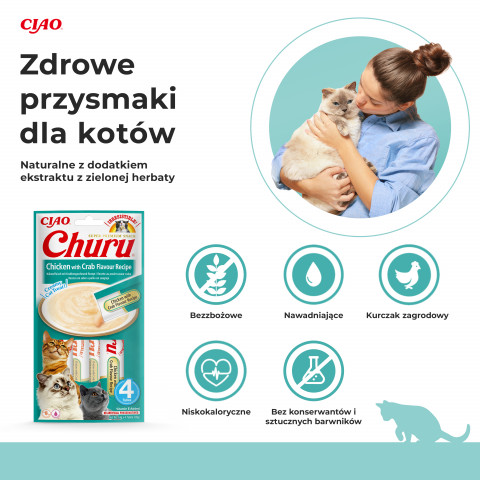 INABA Churu Kurczak z krabem - przysmak dla kota - 4x14 g - Galeria zdjęcie 2