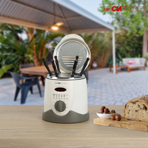 Frytownica Clatronic FFR 2916 z fondue (1l 840W biało-szara) - Galeria zdjęcie 8