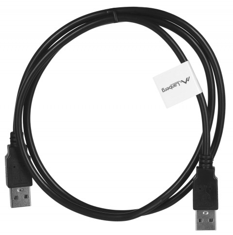 LANBERG KABEL USB-A 2.0 M/M 1M CZARNY - Galeria zdjęcie 3