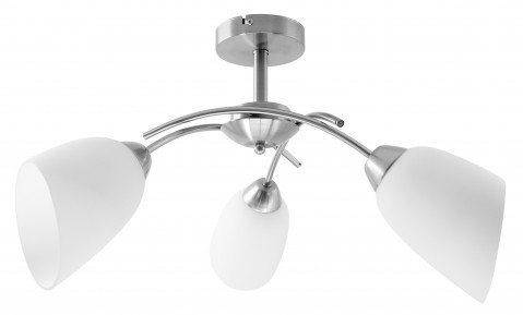 Żyrandol klasyczna lampa sufitowa wisząca Activejet NIKITA Nikiel potrójna 3xE27 do salonu - Galeria zdjęcie 1