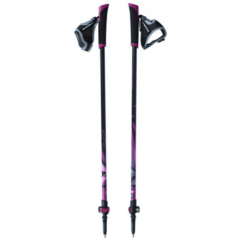 Kije Viking Uppsala Nordic Walking 83–135 cm czarno/fioletowe - Galeria zdjęcie 1