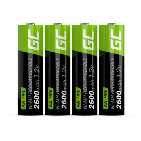 GREEN CELL AKUMULATORKI PALUSZKI 4X AA R6 2600MAH - Galeria zdjęcie 2