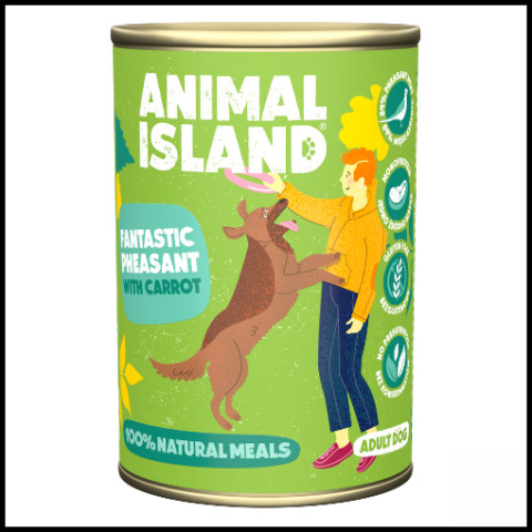 ANIMAL ISLAND Bażant z marchewką - mokra karma dla psa - 400g - Galeria zdjęcie 1