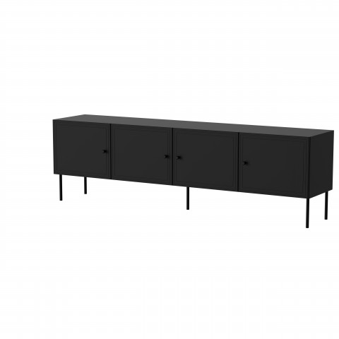 Szafka RTV 4D PALAZZO BIS 201x40x60 czarny mat - Galeria zdjęcie 1
