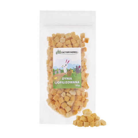 FACTORY HERBS Dynia liofilizowana - przysmak dla gryzoni i królika - 10g - Galeria zdjęcie 1
