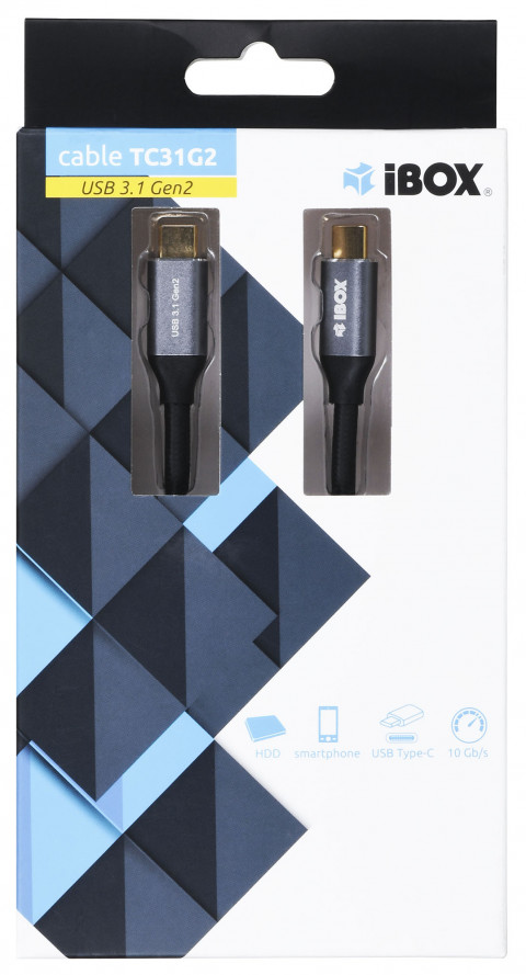 KABEL I-BOX USB 3.1 GEN.2 USB C-C, 50CM, 10GB/S - Galeria zdjęcie 6