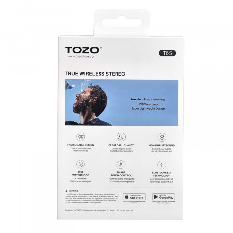 Słuchawki TWS TOZO T6S Black - Galeria zdjęcie 9
