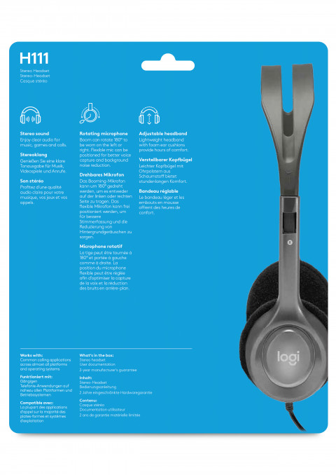 SŁUCHAWKI LOGITECH H111 - Galeria zdjęcie 9