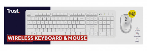 Klawiatura + mysz Trust ODY II Wireless White US (25465) - Galeria zdjęcie 8