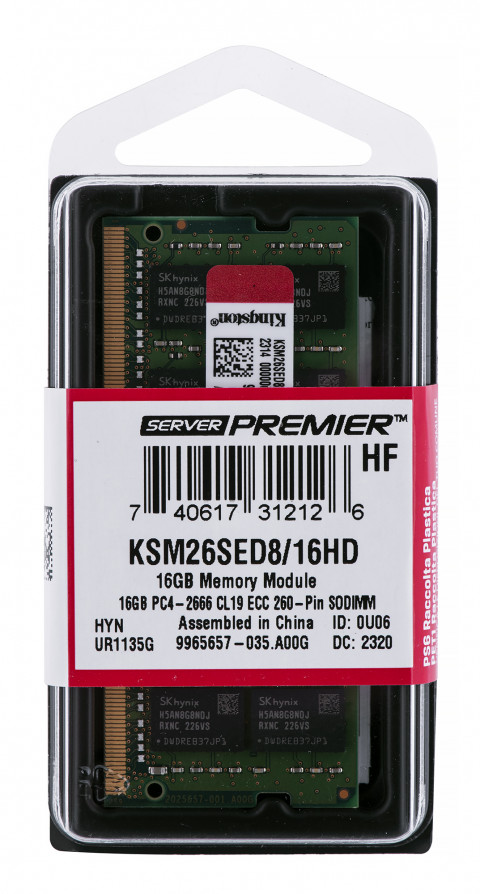 Kingston SODIMM ECC 16GB DDR4 2Rx8 Hynix D 2666MHz PC4-21300 KSM26SED8/16HD - Galeria zdjęcie 4