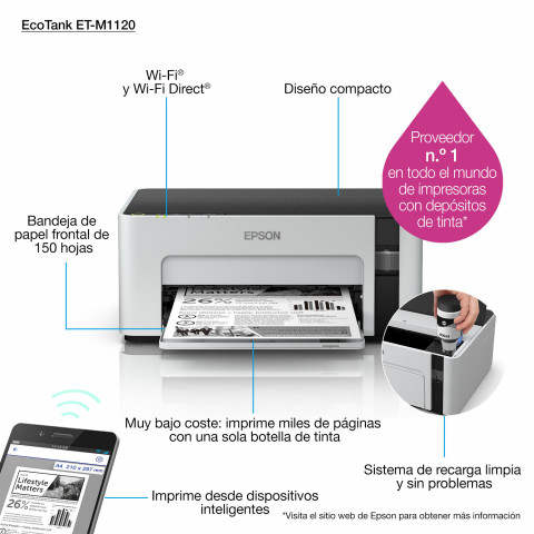 Drukarka atramentowa Epson EcoTank M1120 - Galeria zdjęcie 13