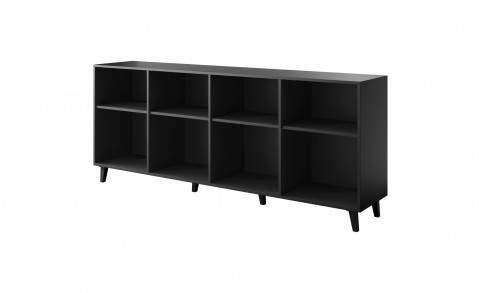 Komoda FARO 200x42x82 czarny mat + dąb craft - Galeria zdjęcie 2
