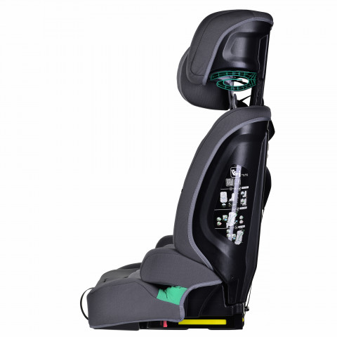 Kinderkraft fotel SAFETY FIX 2 i-Size 9-36kg Szary 5VAT - Galeria zdjęcie 7