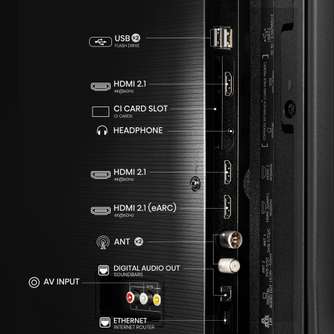 Telewizor Hisense 55E7NQ 55" QLED 4K VIDAA Dolby Atmos Dolby Vision Czarny - Galeria zdjęcie 2