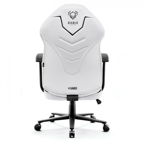 Fotel gamingowy DIABLO X-GAMER fotel czarno-biały - Galeria zdjęcie 4
