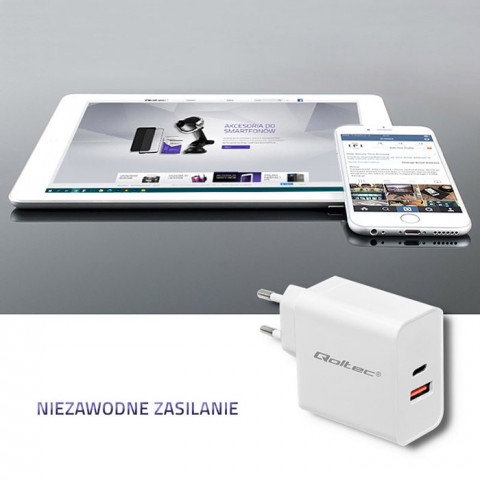 QOLTEC ŁADOWARKA SIECIOWA 63W | 5-20V | 1.5-3A - Galeria zdjęcie 2