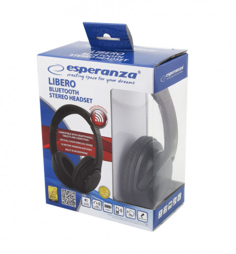 ESPERANZA SŁUCHAWKI BLUETOOTH CZARNE LIBERO - Galeria zdjęcie 5