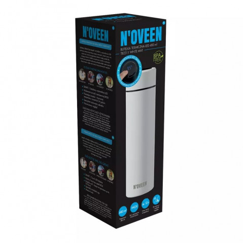 Butelka Termiczna LED NOVEEN TB2311 White Mat 450ml - Galeria zdjęcie 2