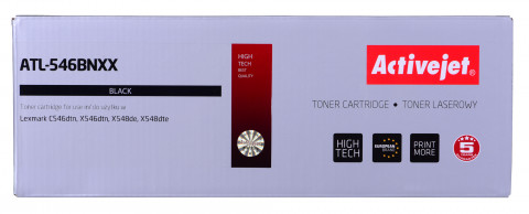 Activejet ATL-546BNXX Toner do drukarki Lexmark, zamiennik LEXMARK C546U1KG; Supreme; 8000 stron; czarny. - Galeria zdjęcie 2