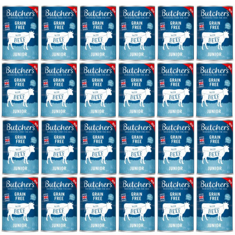 BUTCHER'S Original Junior Wołowina w galaretce - mokra karma dla psa - 24x400g - Galeria zdjęcie 1