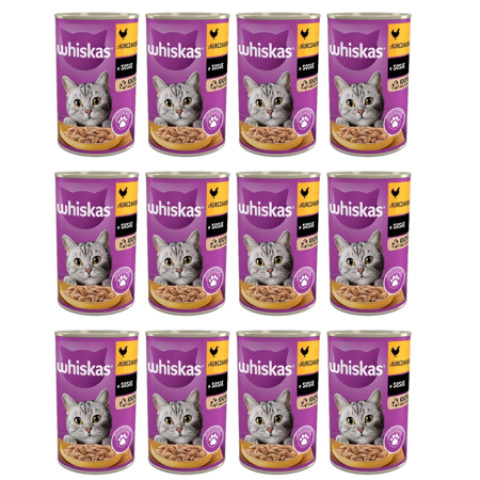 WHISKAS Adult z Kurczakiem w sosie mokra karma dla kota 12x400 g - Galeria zdjęcie 1