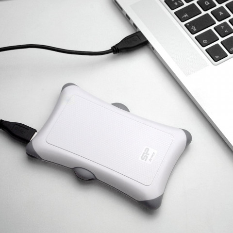 Dysk zewnętrzny HDD Silicon Power Armor A30 (1TB; 2.5"; USB 3.2; 5400 obr/min; White; SP010TBPHDA30S3W) - Galeria zdjęcie 4