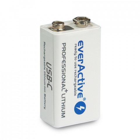 EVERACTIVE AKUMULATOREK 6F22/9V LI-ION EVHR22-550C - Galeria zdjęcie 3