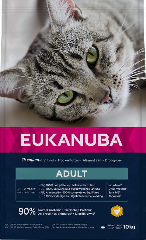 EUKANUBA Adult Kurczak - sucha karma dla kota - 10kg - Galeria zdjęcie 1