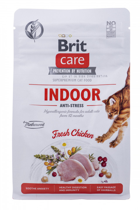 BRIT Care Grain-Free Adult Indoor Anti-Stress - sucha karma dla kota - 400 g - Galeria zdjęcie 1