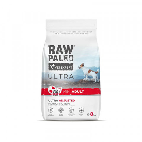 VetExpert Raw Paleo Ultra Beef Mini Adult - Karma sucha dla psów - 8kg - Galeria zdjęcie 1
