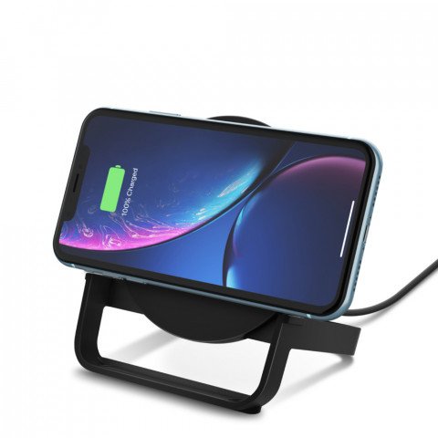 Ładowarka bezprzewodowa Belkin BoostCharge Wireless Charging Stand Qi-compatible 10W + QC 3.0 Wall Charger Black - Galeria zdjęcie 6