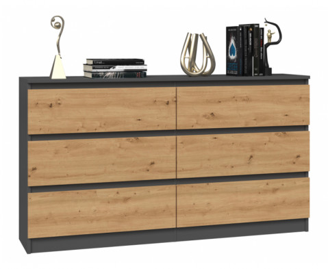 Komoda M6 140 138x40xH77 antracyt/artisan - Galeria zdjęcie 4