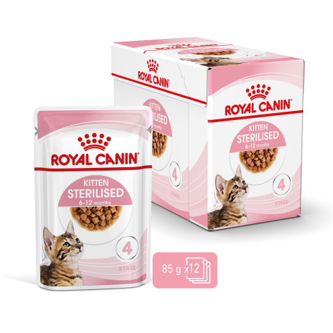 ROYAL CANIN FHN Kitten Sterilised w sosie - mokra karma dla kociąt - 12x85 g - Galeria zdjęcie 9
