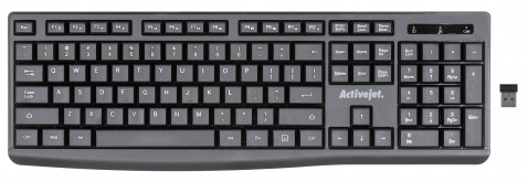Activejet K-3803SW Klawiatura bezprzewodowa zasilanie baterią 1x 1,5V AAA czarna - Galeria zdjęcie 12