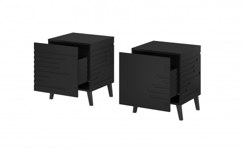 Szafka nocna NOVA 44x40x52 czarny mat - Galeria zdjęcie 2