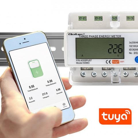 QOLTEC LICZNIK ENERGII TRÓJFAZOWY ELEKTRONICZNY - Galeria zdjęcie 3