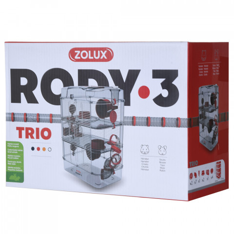 ZOLUX RODY3 TRIO czerwona - klatka dla chomika - Galeria zdjęcie 2