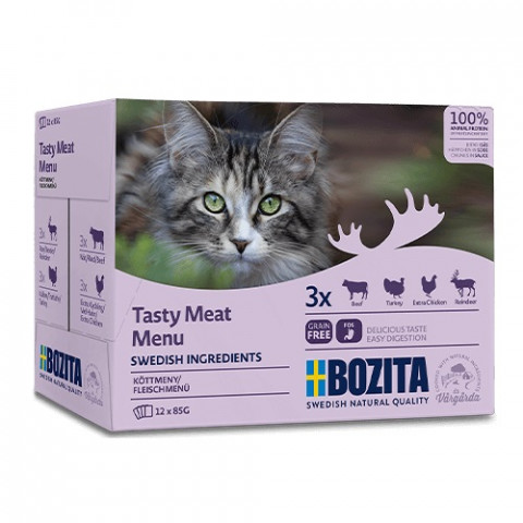 Bozita Kawałki w Sosie z Mięsem Multibox - mokra karma dla kota - 12 x 85g - Galeria zdjęcie 1