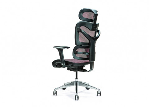 Ergonomiczny fotel biurowy ERGO 600 śliwkowy - Galeria zdjęcie 3