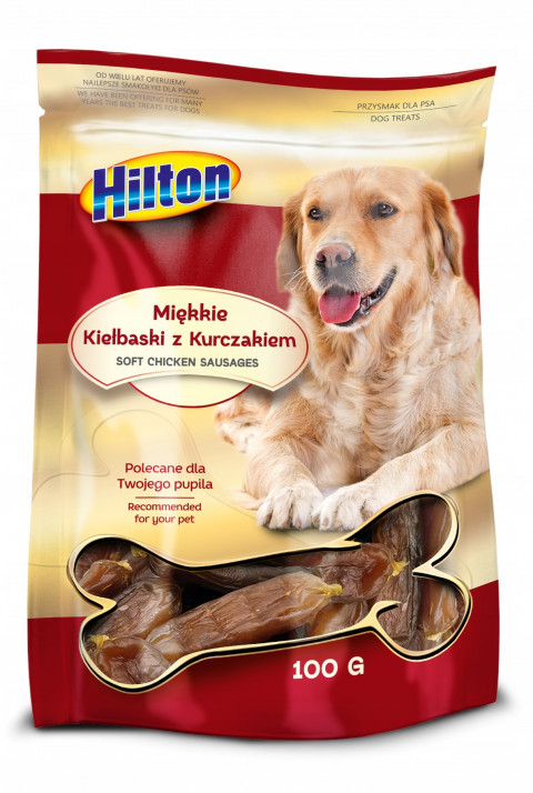 HILTON Miękkie kiełbaski z kurczakiem dla psa - 100 g - Galeria zdjęcie 1